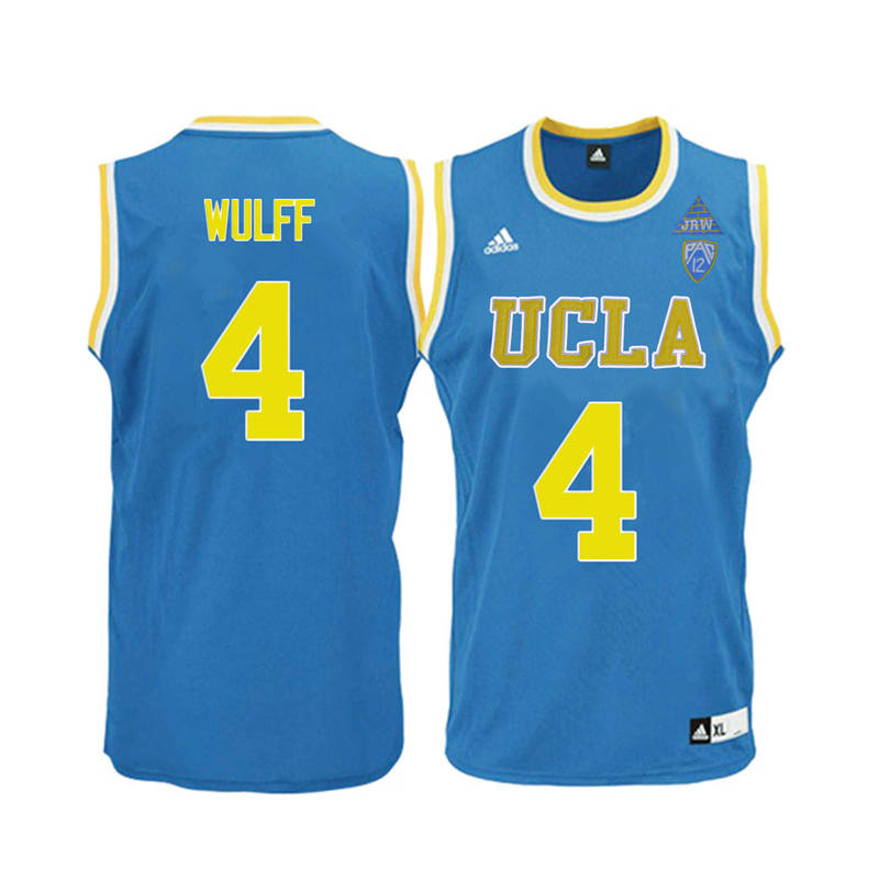 Men UCLA Bruins #4 Isaac Wulff College Basketball Jerseys-Blue